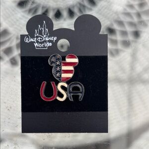 Disney Red White Blue USA Mickey Enamel Pin
